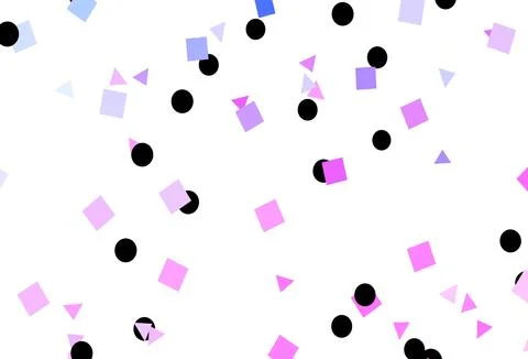 Light Pink, Blue vector texture in poly style with circles, cubes. Stock Illustration