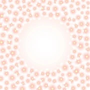 Light pink flowers frame Stock Illustration
