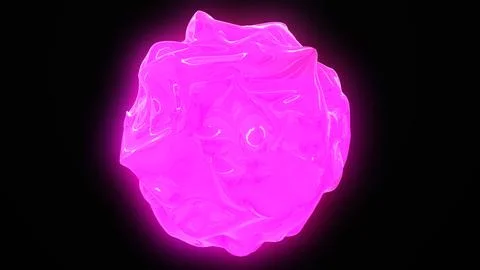 Light pink glowing multidimensional energy sphere. Pink color shining Illustration