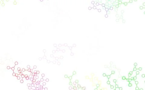 Light Pink, Green vector backdrop with artificial intelligence data. Illustrazione stock