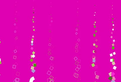 Light Pink, Green vector backdrop with lines, rectangles. Stock Illustration