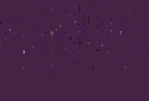 Light Pink, Green vector backdrop with algebra elements. Illustrazione stock