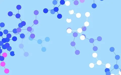 Light Pink, Green vector backdrop with artificial intelligence data. 스톡 일러스트