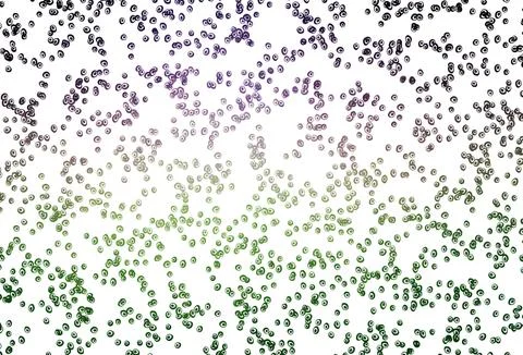 Light Pink, Green vector background with bubbles. Stock Illustration