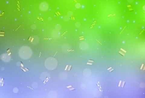 Light Pink, Green vector background with bubbles. Stock Illustration