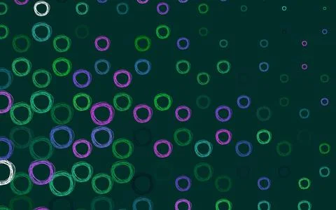 Light Pink, Green vector background with bubbles. Stock Illustration