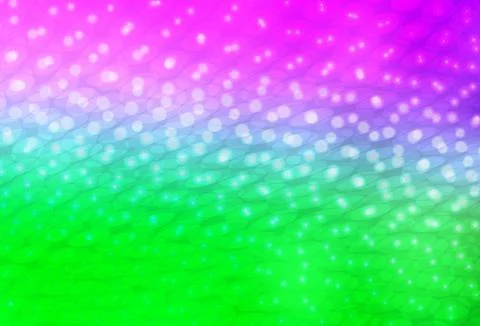 Light Pink, Green vector background with bubbles. Stock Illustration