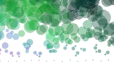 Light Pink, Green vector background with bubbles. Stock Illustration