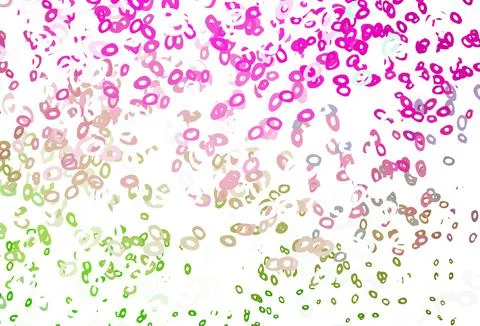 Light Pink, Green vector background with bubbles. Stockillustratie