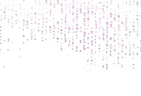 Light Pink, Green vector cover with math elements. Illustrazione stock