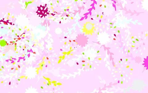 Light Pink, Green vector doodle pattern with flowers, roses. Illustrazione stock