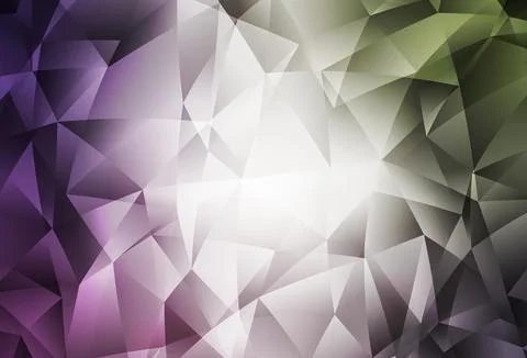 Light Pink, Green vector gradient triangles template. Illustrazione stock