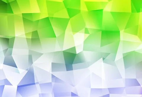 Light Pink, Green vector gradient triangles pattern. Stock Illustration