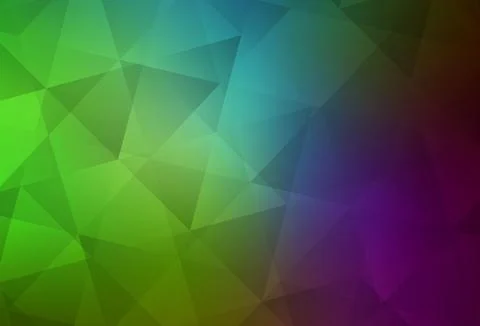 Light Pink, Green vector gradient triangles pattern. Stock Illustration