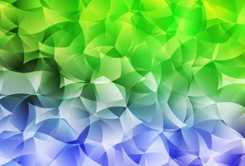 Light Pink, Green vector gradient triangles pattern. Stock Illustration
