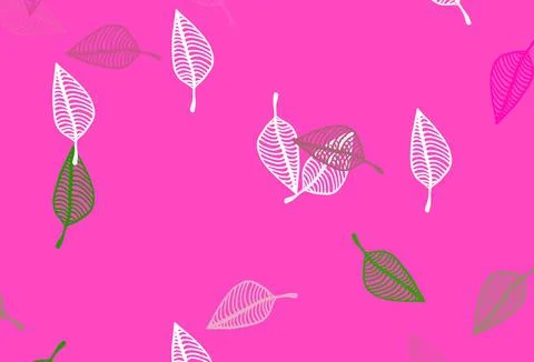 Light Pink, Green vector hand painted pattern. Illustrazione stock