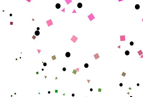 Light Pink, Green vector layout with circles, lines, rectangles. 스톡 일러스트