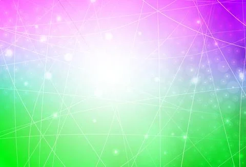 Light Pink, Green vector layout with flat lines. Stock Illustration