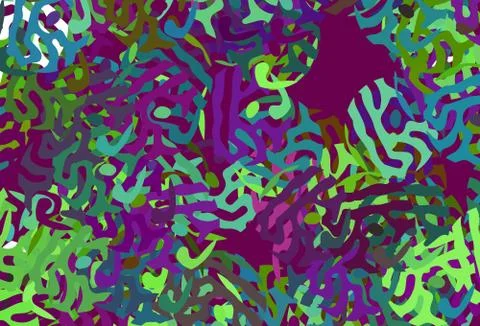 Light Pink, Green vector pattern with random forms. Stock Illustration