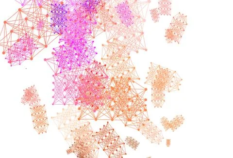 Light Pink, Green vector pattern with artificial intelligence network. Illustrazione stock