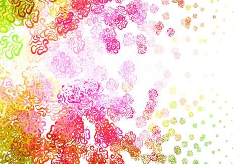 Light Pink, Green vector pattern with random forms. Illustrazione stock