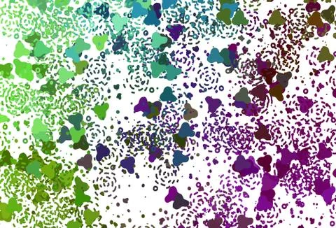 Light Pink, Green vector pattern with random forms. Stock Illustration