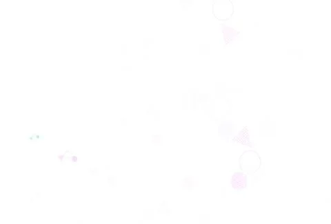 Light Pink, Green vector pattern with polygonal style with circles. Stock Illustration