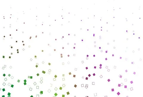 Light Pink, Green vector pattern with crystals, rectangles. Stock Illustration