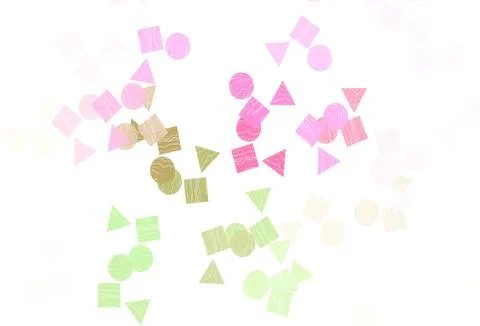 Light Pink, Green vector pattern in polygonal style with circles. Stock Illustration