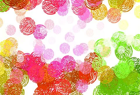 Light Pink, Green vector pattern with random forms. Stock Illustration