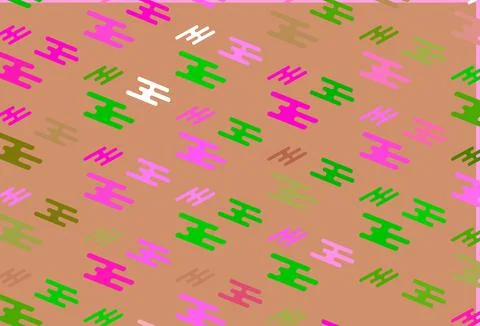 Light Pink, Green vector pattern with narrow lines. Illustrazione stock