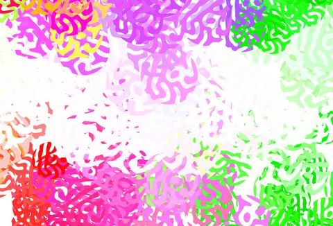 Light Pink, Green vector pattern with random forms. Stock Illustration