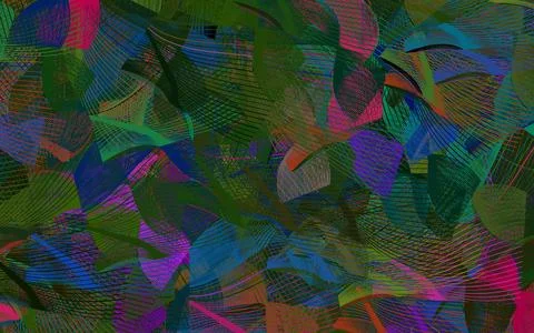 Light Pink, Green vector pattern with random forms. 库存插图