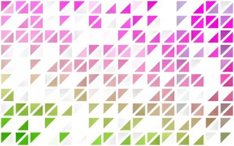 Light Pink, Green vector seamless texture in triangular style. 스톡 일러스트