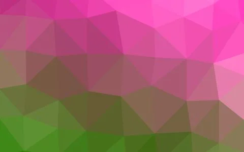 Light Pink, Green vector shining triangular pattern. 스톡 일러스트