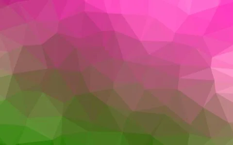 Light Pink, Green vector shining triangular template. 스톡 일러스트