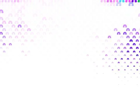 Light Pink, Green vector template with rainbow signs. Stock Illustration