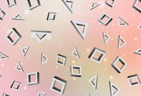 Light Pink, Green vector template with rhombus. Stock Illustration