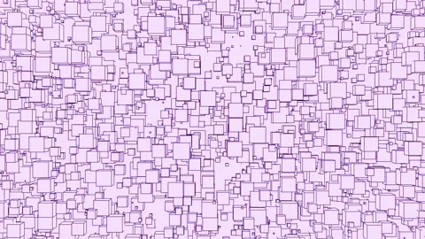 Light pink line art cube 3D looping anim... | Stock Video | Pond5