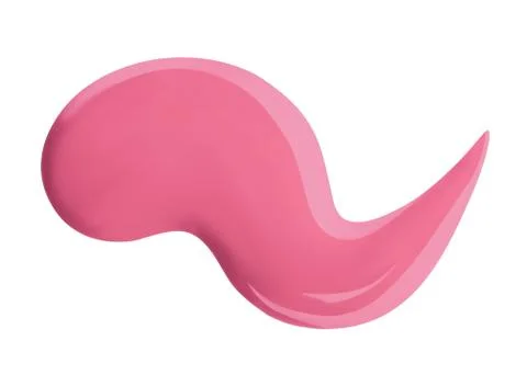 Light pink liquid sample smear of lipstick or gel nail polish cosmetic Stock Photos