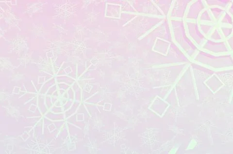 A light pink low-poly snowflakes, 3d render. Design for your ad, poster Stock-Illustration