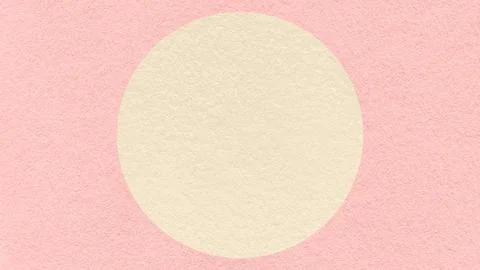 Light pink paper texture background with pastel cream circle and copy space.. Foto stock