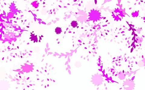 Light Pink, Red vector abstract pattern with flowers, roses. Stock Illustration