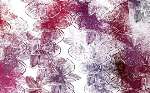 Light Pink, Red vector abstract pattern with flowers. Stockillustratie