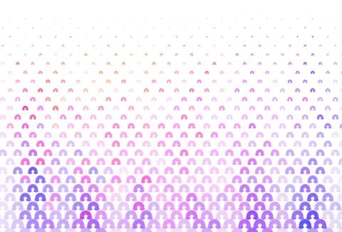 Light Pink, Red vector backdrop with rainbows, clouds. 스톡 일러스트