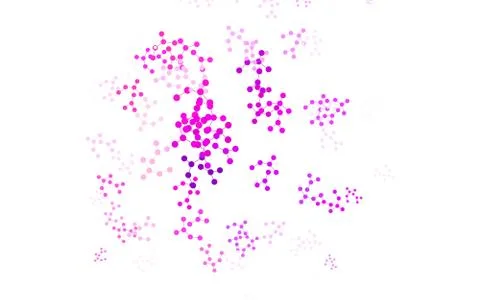 Light Pink, Red vector background with forms of artificial intelligence. Stock Illustration