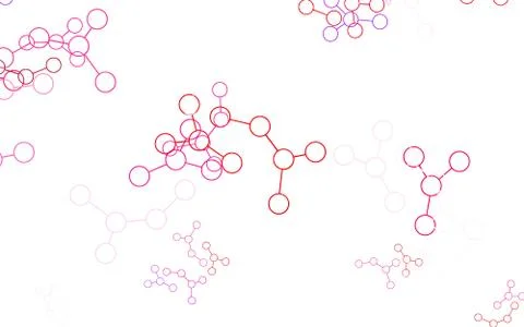 Light Pink, Red vector background with forms of artificial intelligence. 스톡 일러스트