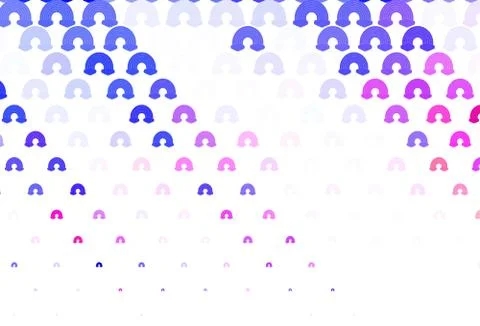 Light Pink, Red vector background with rainbow symbols. Stock Illustration