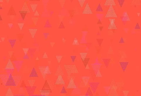 Light Pink, Red vector background with triangles, circles. Stock Illustration