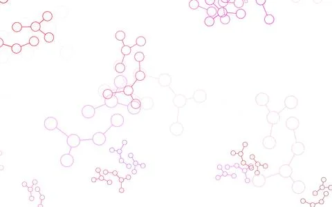 Light Pink, Red vector background with forms of artificial intelligence. Illustrazione stock